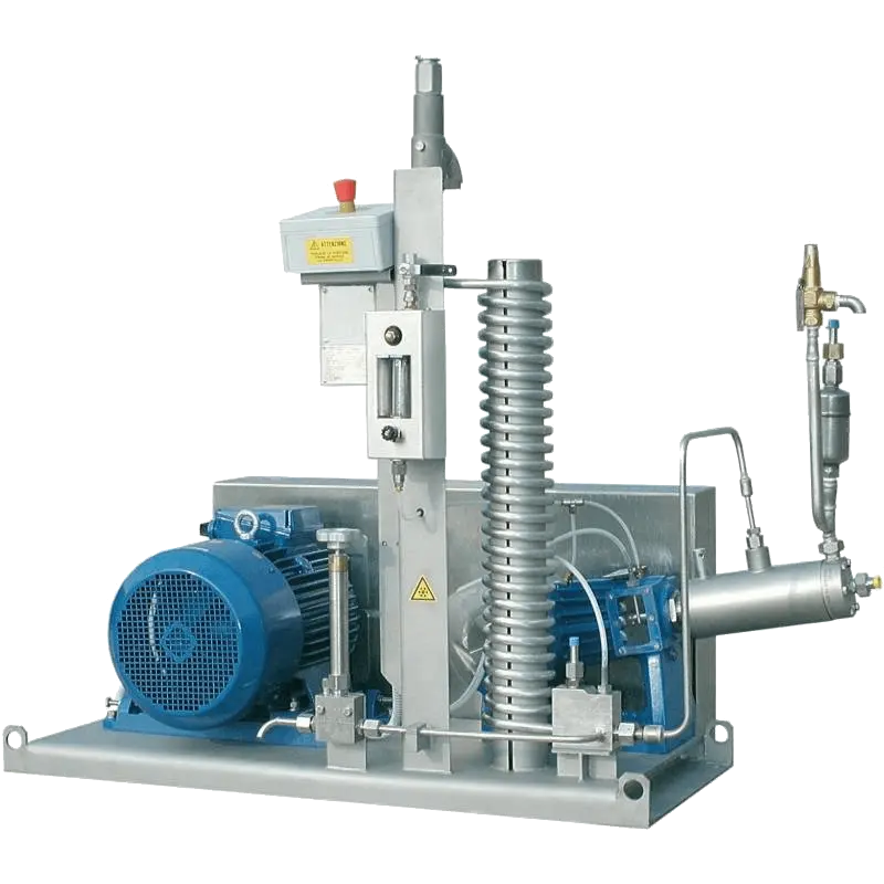 Поршневой крионасос вид сбоку