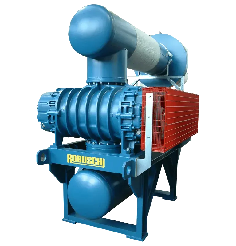 Роторная воздуходувка Рутса фронтальный вид