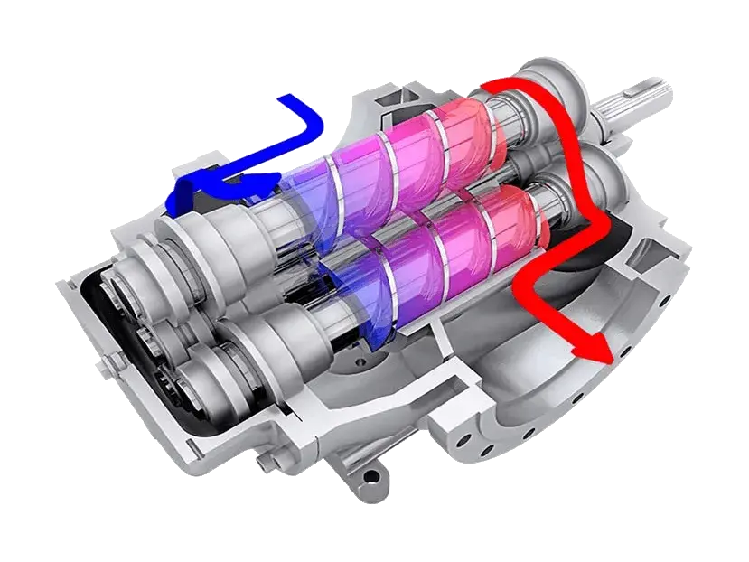 Компрессор винтовой dkd220. Винтовой двухроторный компрессор. Leistritz l3mg погружные. Винтовой компрессор принцип.