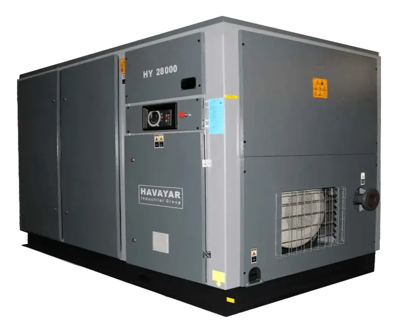 Воздуходувка винтового типа вид сбоку