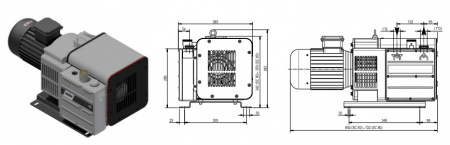 Безмасляный пластинчато-роторный вакуумный насос DVP SC.80 3 ф (9815022/SF)
