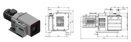 Безмасляный пластинчато-роторный вакуумный насос DVP SC.140 3 ф (9815024/SK)